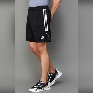 Adidas Men's Black and White Athletic Shorts